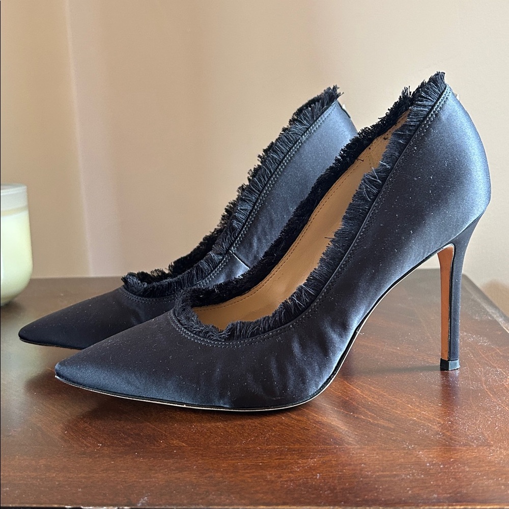Sam Edelman Black Haylan Frayed Pumps - Picture 4 of 16